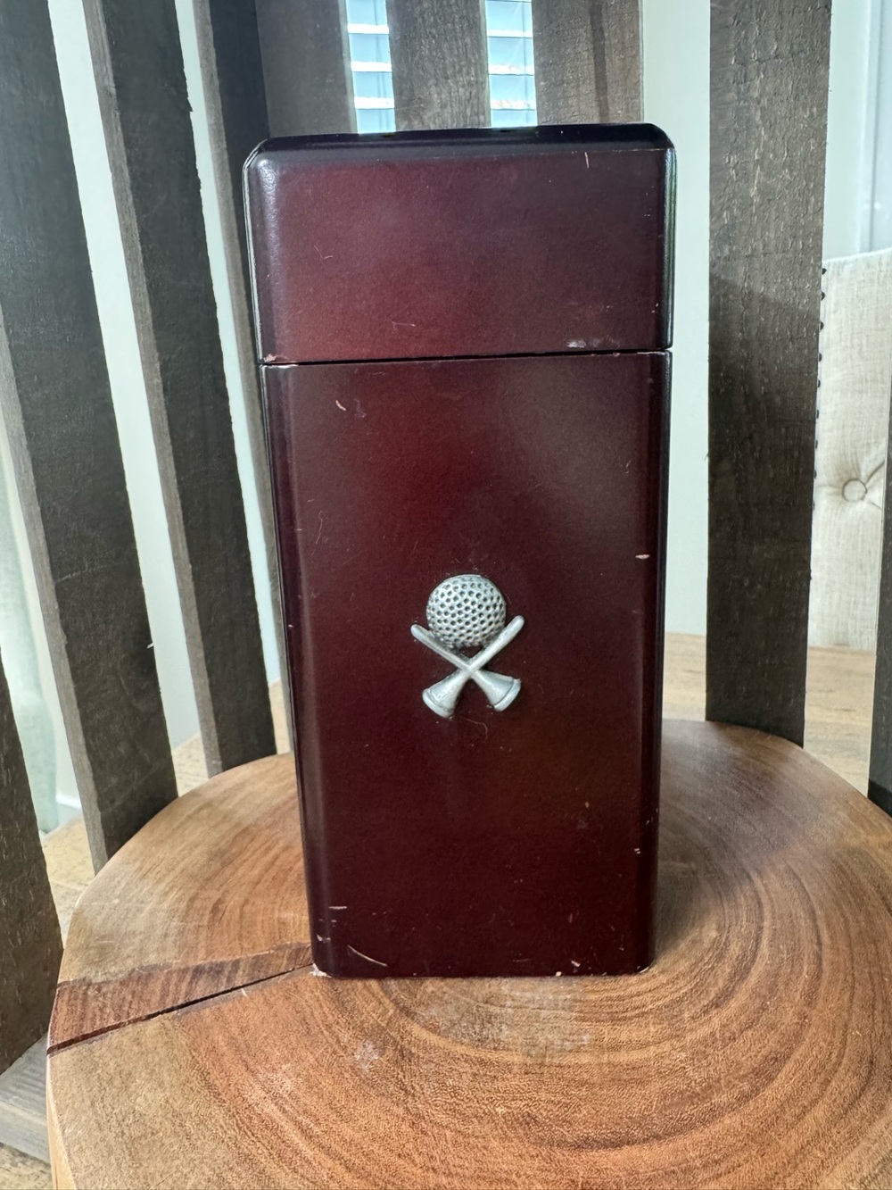 Wooden Humidor Golf Theme